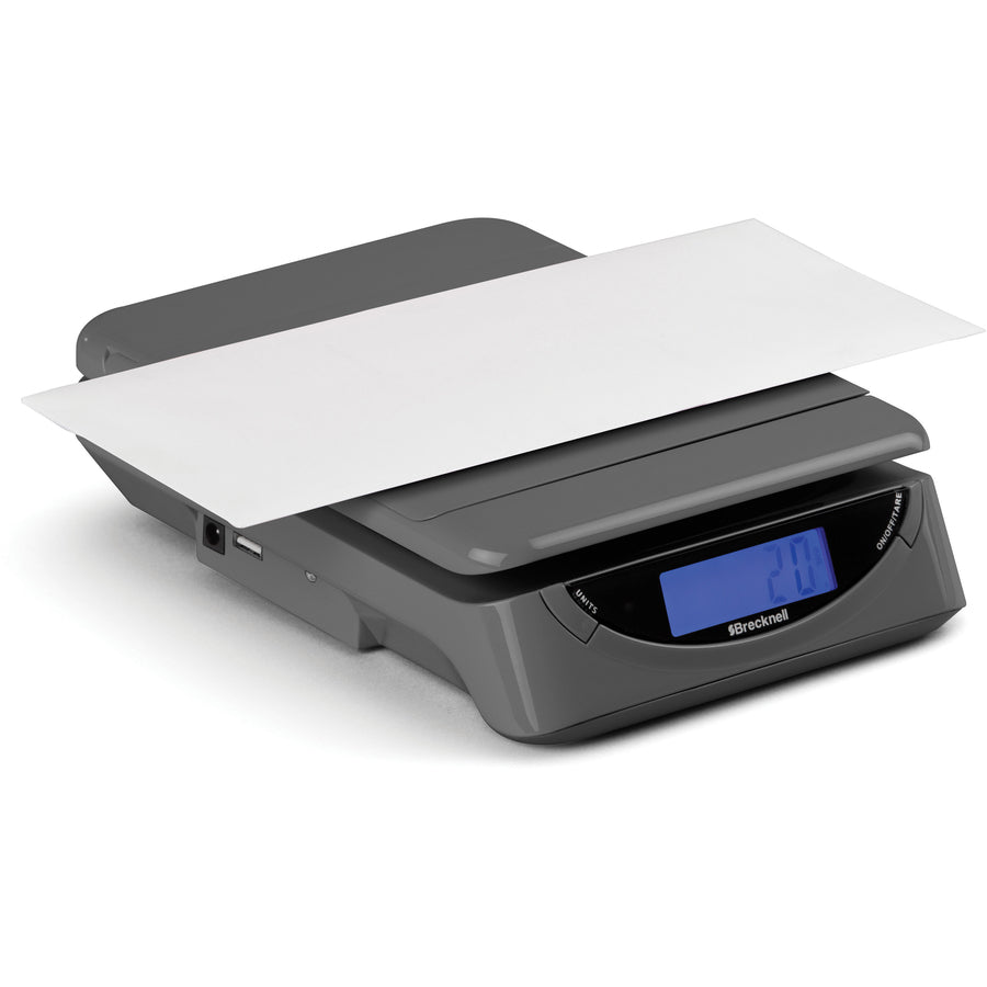 Image of Brecknell PS25 Electronic Scale, 25 lb / 11.50 kg Maximum Weight Capacity, Gray, 1 Each