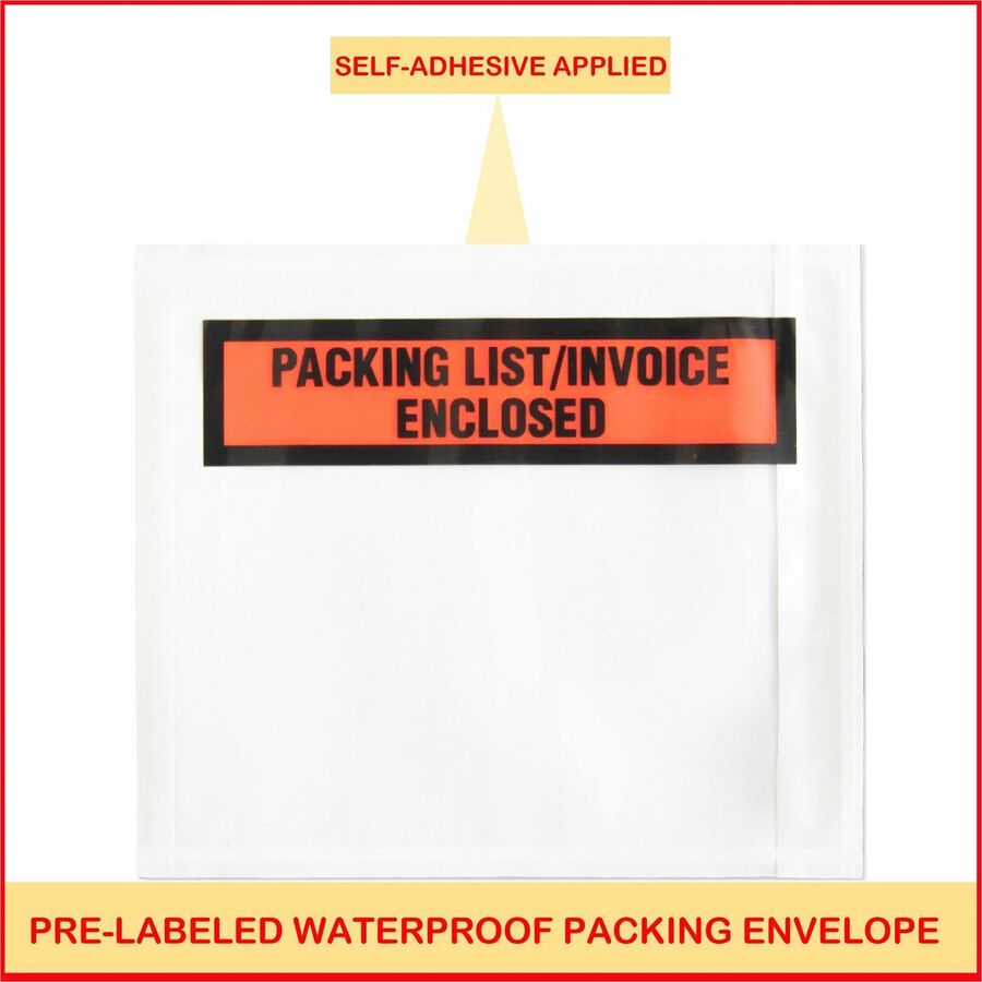 Image of Sparco Packing/Invoice Envelope, 4.5"x5.5", 1000/BX, White