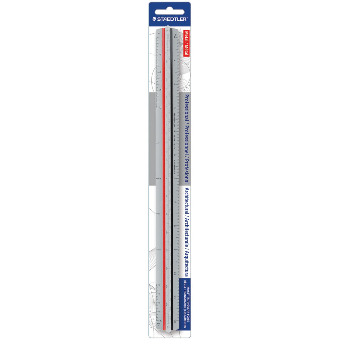 Image of Staedtler® Architects Triangular Scale, Mars, ALM, 12", Silver
