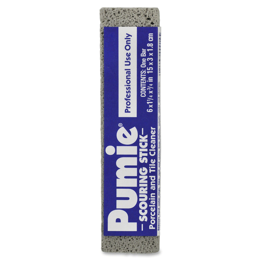 Image of United States Pumice Company Scouring Pumice Stick, 6"x3/4"x1-1/4", 12/PK, Gray