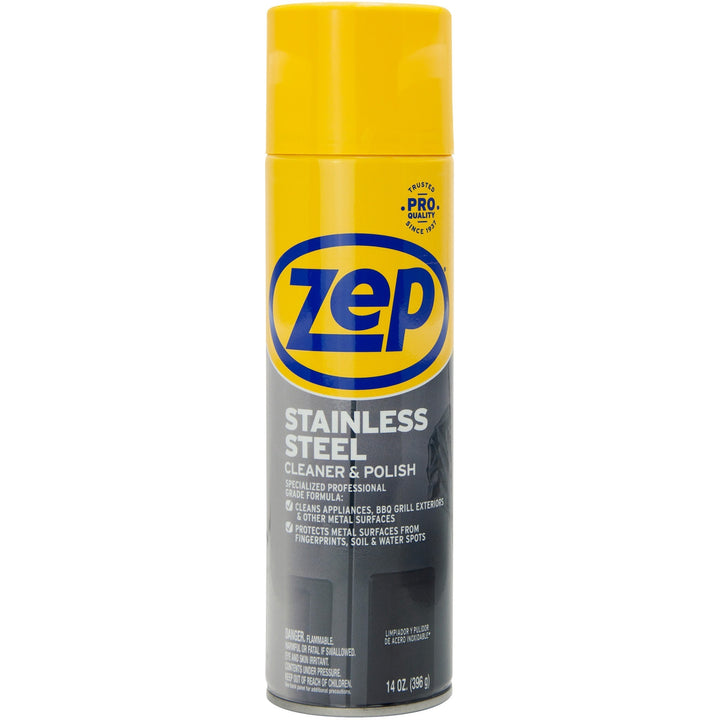 Image of Zep Commercial® Stainless Steel Polish, 14oz, Chrome/Black
