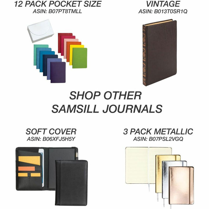 Image of Samsill® Journal, Acid-Free, 120 Sheets, 5-1/4"Wx3/4"Lx8-1/4"H, Black