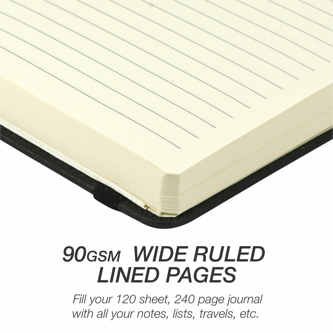Image of Samsill® Journal, Acid-Free, 120 Sheets, 5-1/4"Wx3/4"Lx8-1/4"H, Black