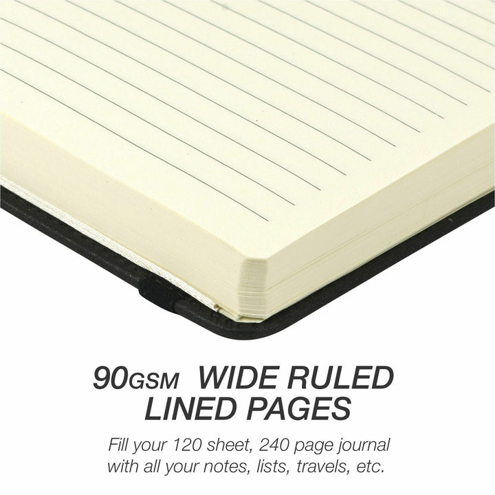 Image of Samsill® Journal, Acid-Free, 120 Sheets, 5-1/4"Wx3/4"Lx8-1/4"H, Black