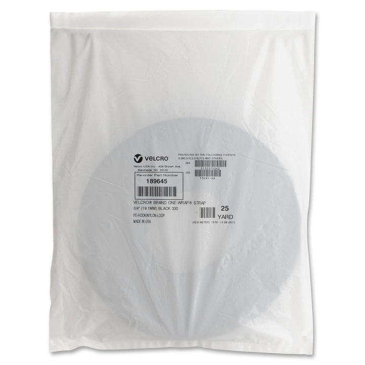 Image of VELCRO® Brand One Wrap Tie Roll, 3/4"x75', Black