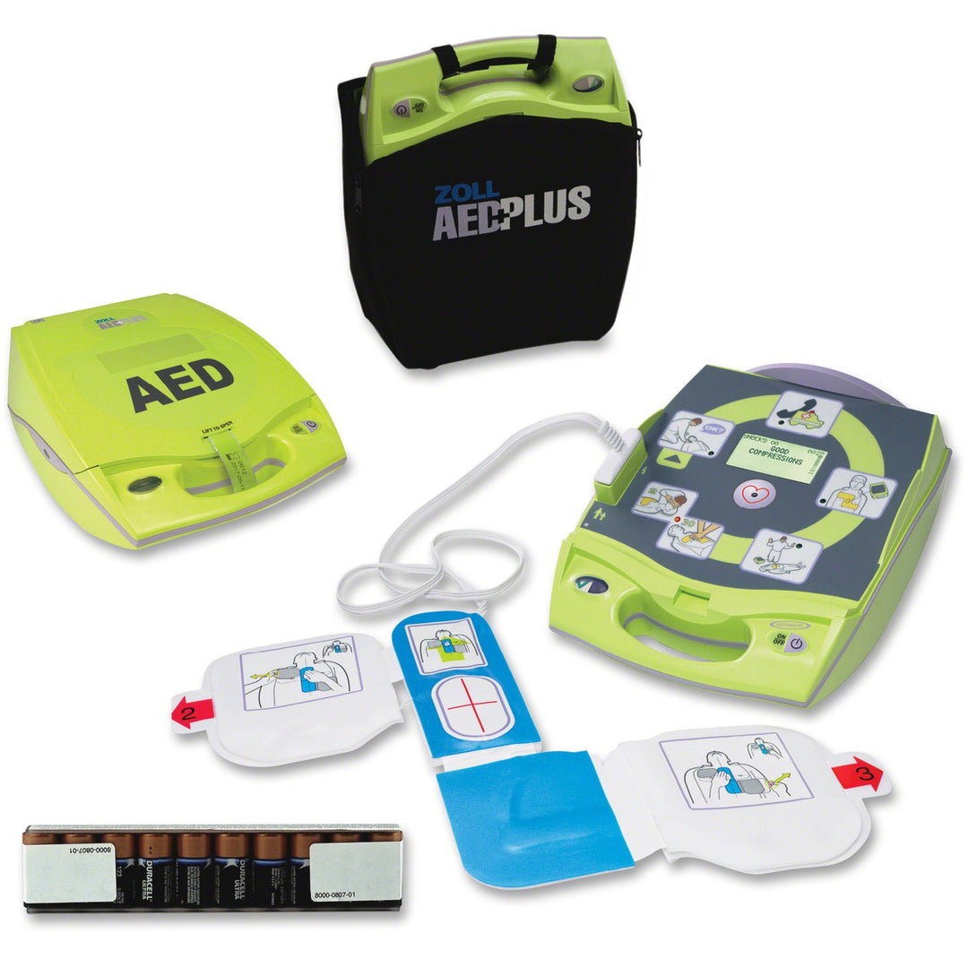 Image of ZOLL® AED Plus Defibrillator, Fully-Automatic, Lime Green