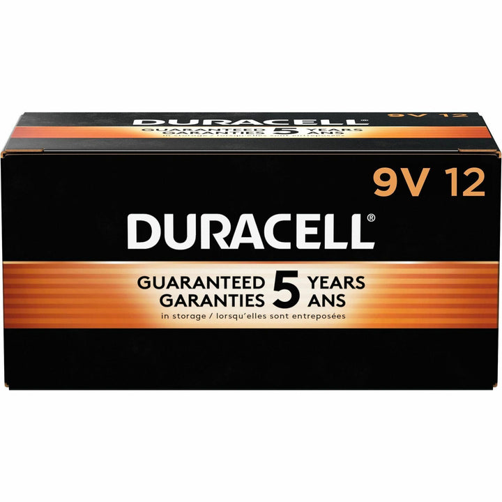 Image of Duracell® Alkaline Batteries, 9V, Coppertop, 12/BX, Black