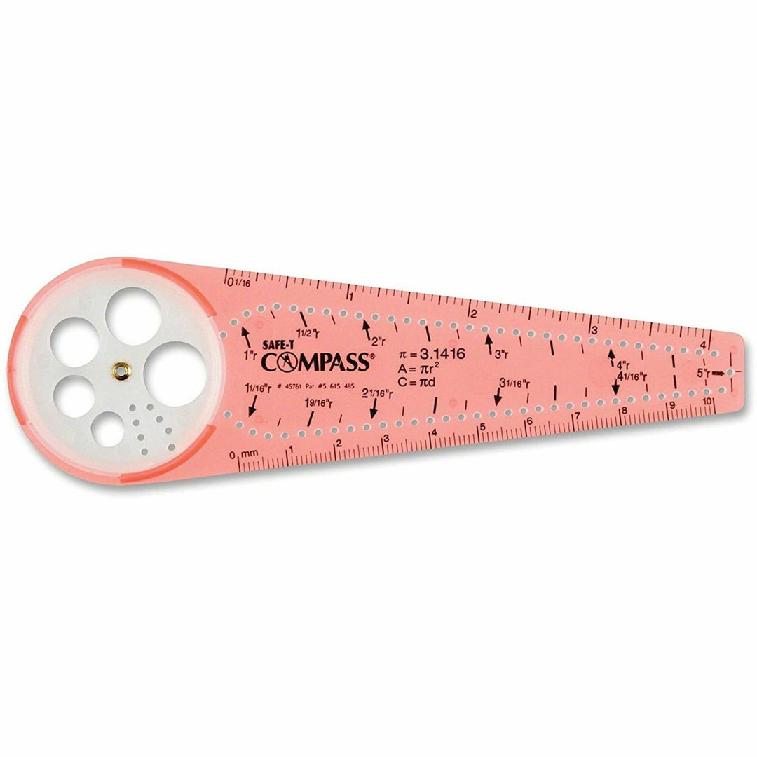 Image of Learning Resources Compass, Plastic, Shatter-resistant, 3.5"x8.9", Orange