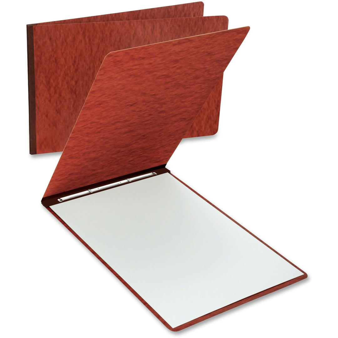 Image of Oxford Extra Large Pressboard Report Cover, Two-Piece Prong Fastener, 3" Capacity, 11 X 17, Red/red