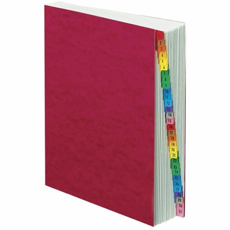 Image of Pendaflex® Expanding Desk File, 31 Dividers, Date Index, Letter Size, Red Cover