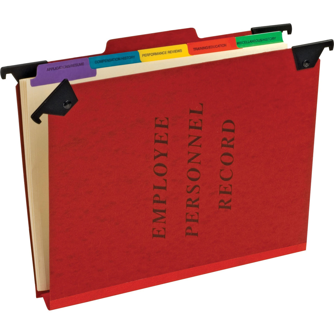 Image of Pendaflex® Personnel Hanging Folders, 9-1/2"x11-3/4", 2" Exp., Red