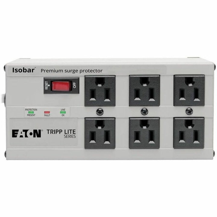 Image of Tripp Lite by Eaton Isobar Surge Protector, 6 AC Outlets, 6 ft Cord, 3,330 J, Light Gray