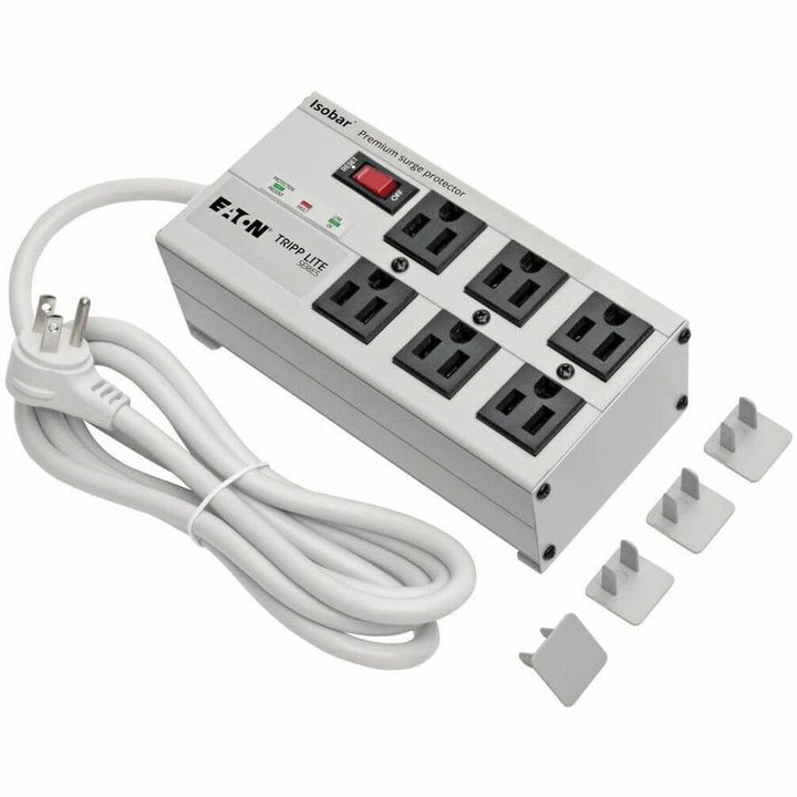 Image of Tripp Lite by Eaton Isobar Surge Protector, 6 AC Outlets, 6 ft Cord, 3,330 J, Light Gray