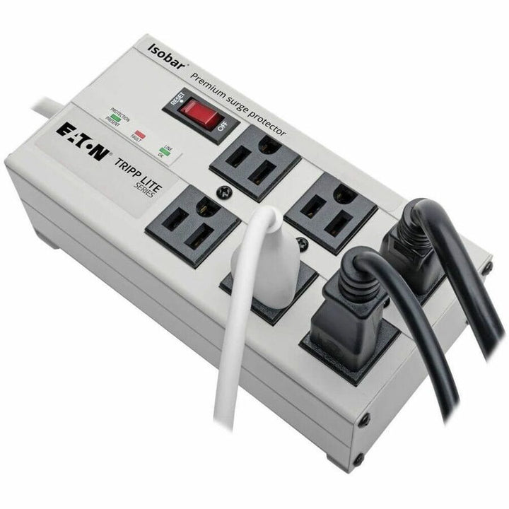 Image of Tripp Lite by Eaton Isobar Surge Protector, 6 AC Outlets, 6 ft Cord, 3,330 J, Light Gray