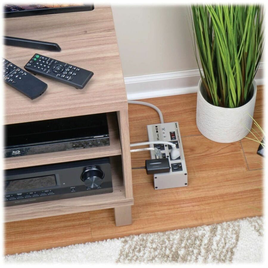 Image of Tripp Lite by Eaton Isobar Surge Protector, 6 AC Outlets, 6 ft Cord, 3,330 J, Light Gray