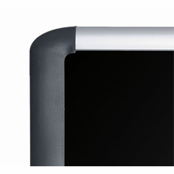 Image of MasterVision® Soft-touch Bulletin Board, 36" x 24", Black Surface, Black/Satin Aluminum Frame