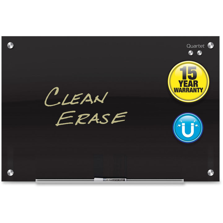 Image of Quartet® Infinity Magnetic Glass Marker Board, 48" x 36", Black Surface