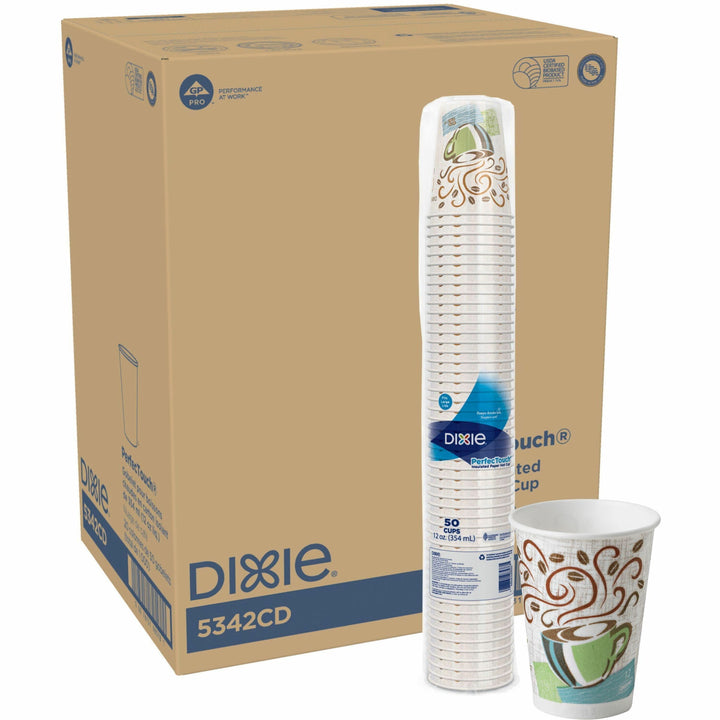 Image of Dixie® Hot Cups, Insulated Paper, 12 oz, 1000/CT