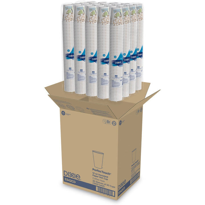 Image of Dixie® Hot Cups, Insulated Paper, 12 oz, 1000/CT