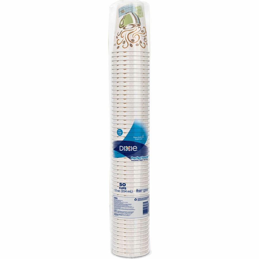 Image of Dixie® Hot Cups, Insulated Paper, 12 oz, 1000/CT