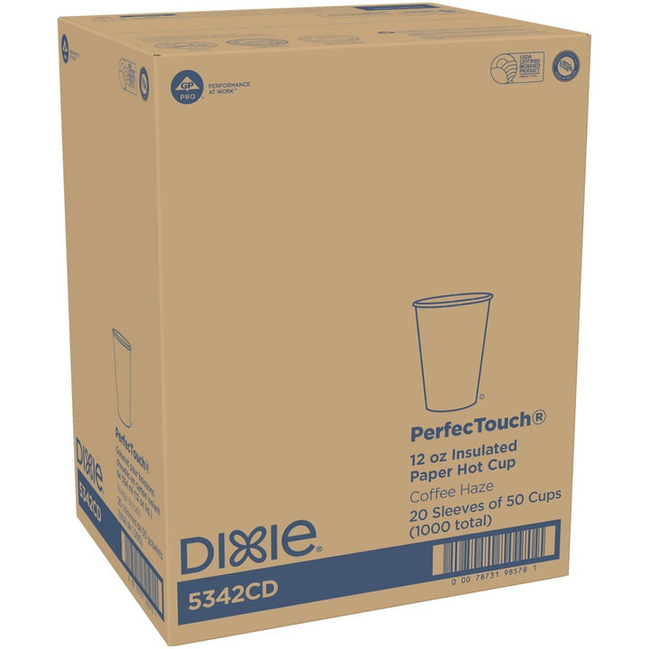 Image of Dixie® Hot Cups, Insulated Paper, 12 oz, 1000/CT