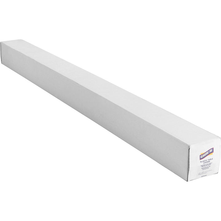 Image of Genuine Joe Table Cover Rolls, Plastic, 40"x300', 6RL/CT, White