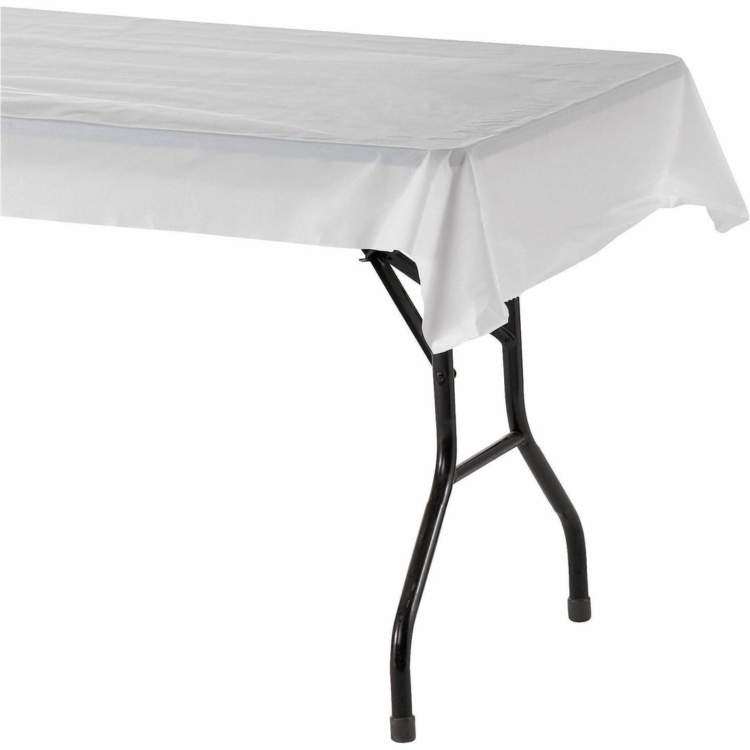 Image of Genuine Joe Table Cover Rolls, Plastic, 40"x300', 6RL/CT, White