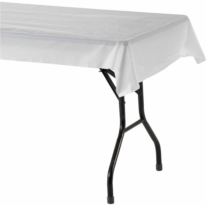 Image of Genuine Joe Table Cover Rolls, Plastic, 40"x300', 6RL/CT, White
