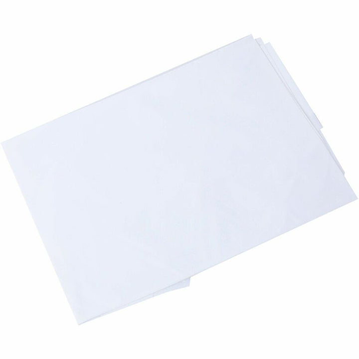 Image of Genuine Joe 10330CT Plastic Round Tablecovers, 84" Diameter, Plastic, White, 6/Pack, 4 / Carton