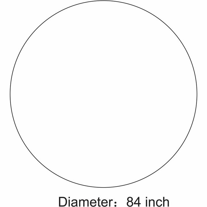 Image of Genuine Joe 10330CT Plastic Round Tablecovers, 84" Diameter, Plastic, White, 6/Pack, 4 / Carton