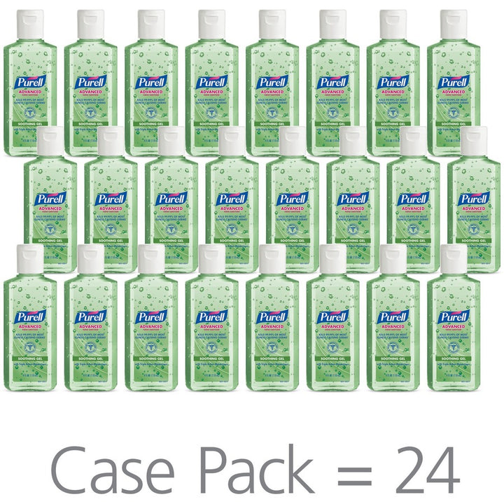 Image of GOJO® Hand Sanitizer, w/Aloe, Squeeze Bottle, 4oz., 24/CT, GN