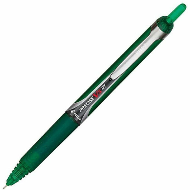 Image of Pilot® Rollerball Pen,Retract,.5mm,Ext Fine Pt,1 DZ,GN Barrel/Ink