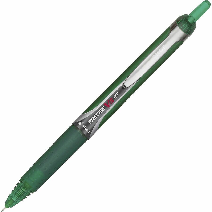 Image of Pilot® Rollerball Pen,Retract,.5mm,Ext Fine Pt,1 DZ,GN Barrel/Ink