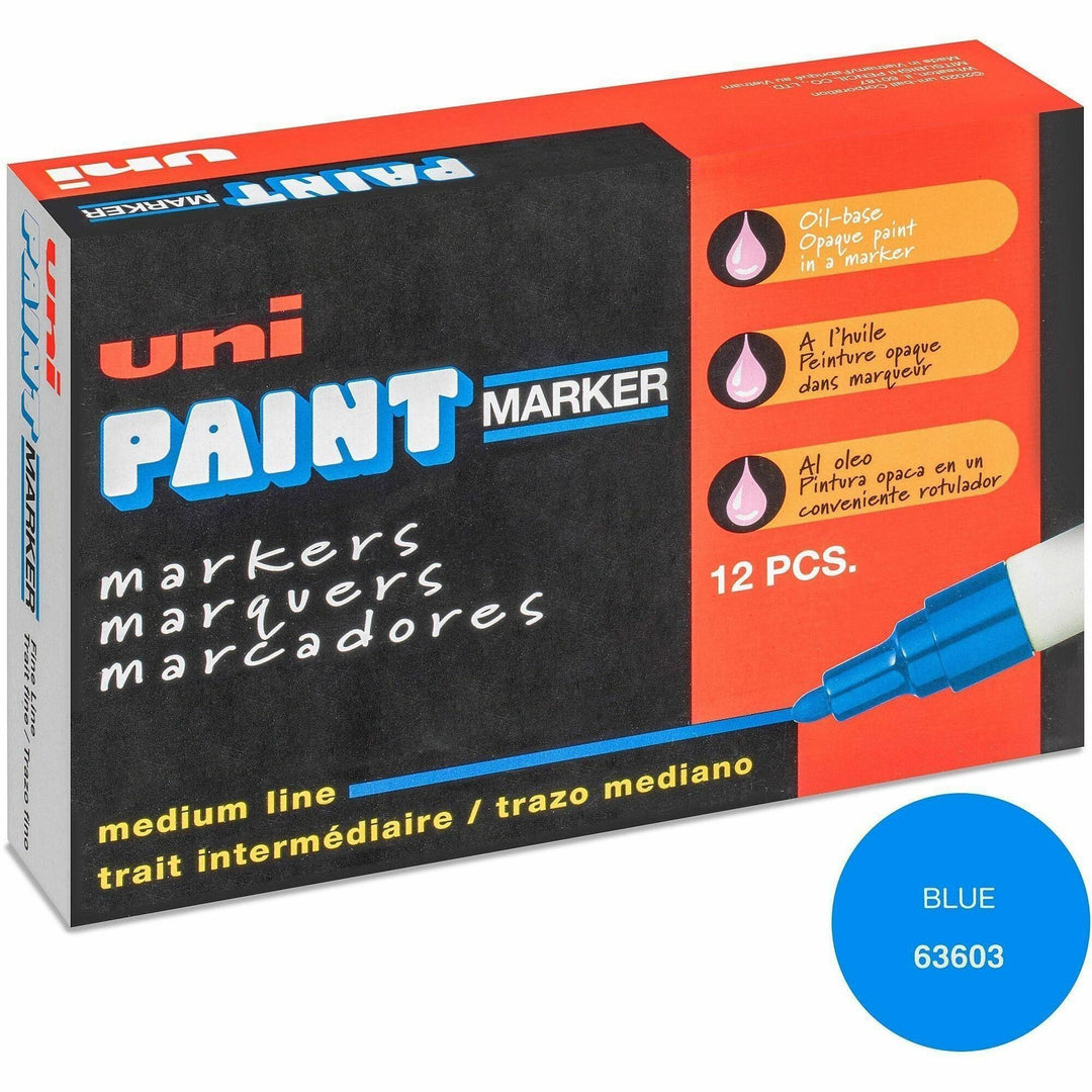 Image of uniball® Marker, Oil-Based, Medium Point, Blue Ink