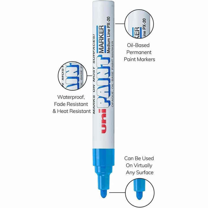 Image of uniball® Marker, Oil-Based, Medium Point, Blue Ink