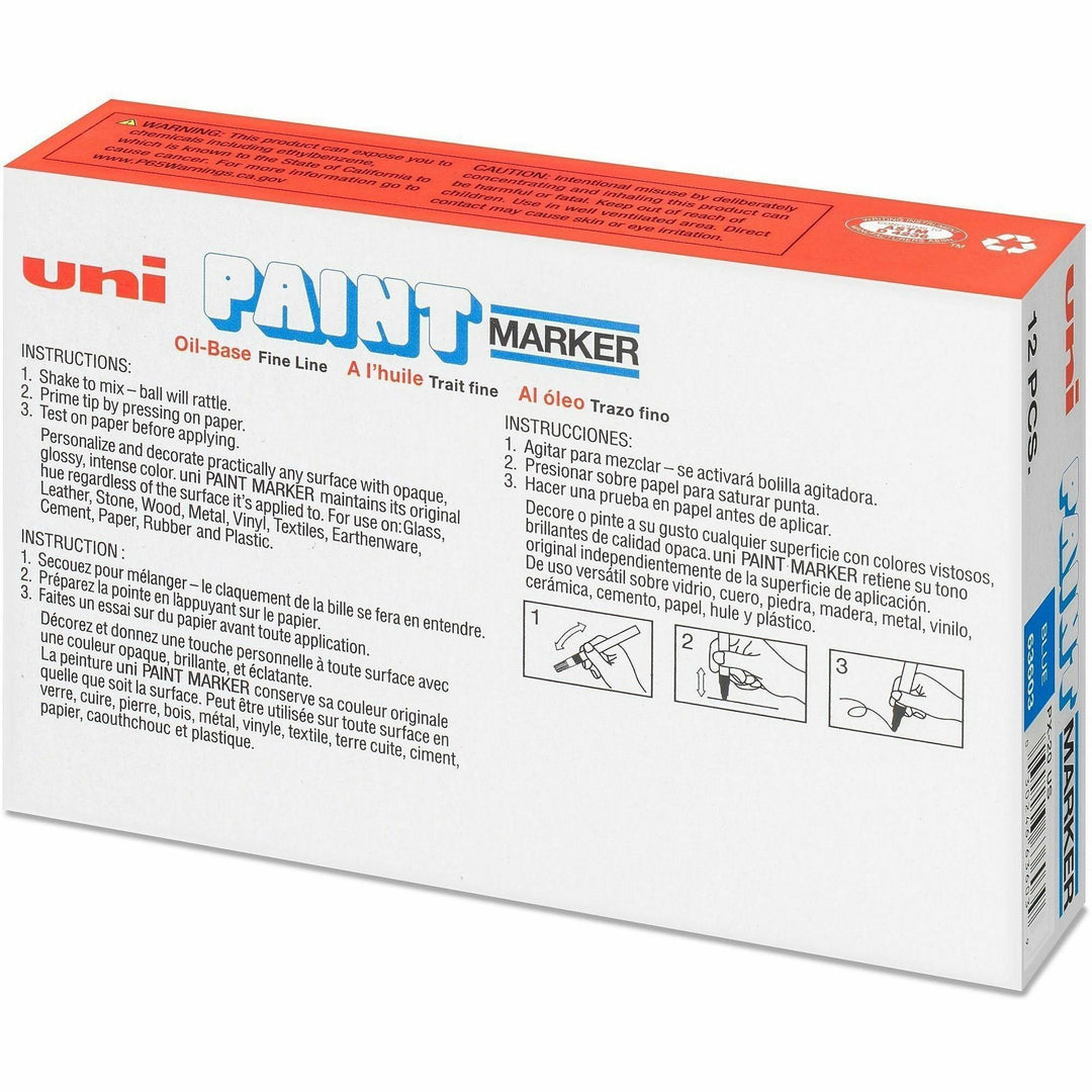 Image of uniball® Marker, Oil-Based, Medium Point, Blue Ink