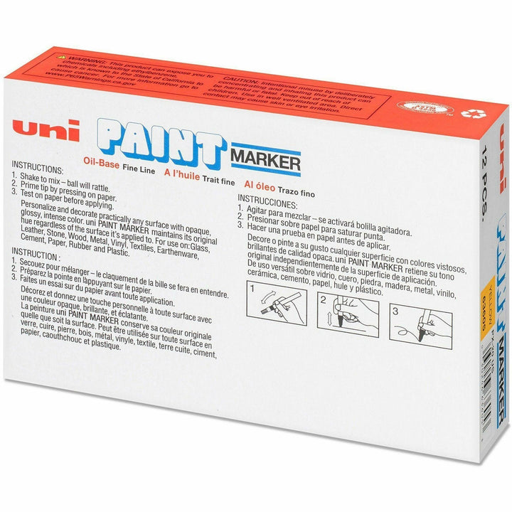Image of uniball® Marker, Oil-Based, Medium Point, Yellow Ink