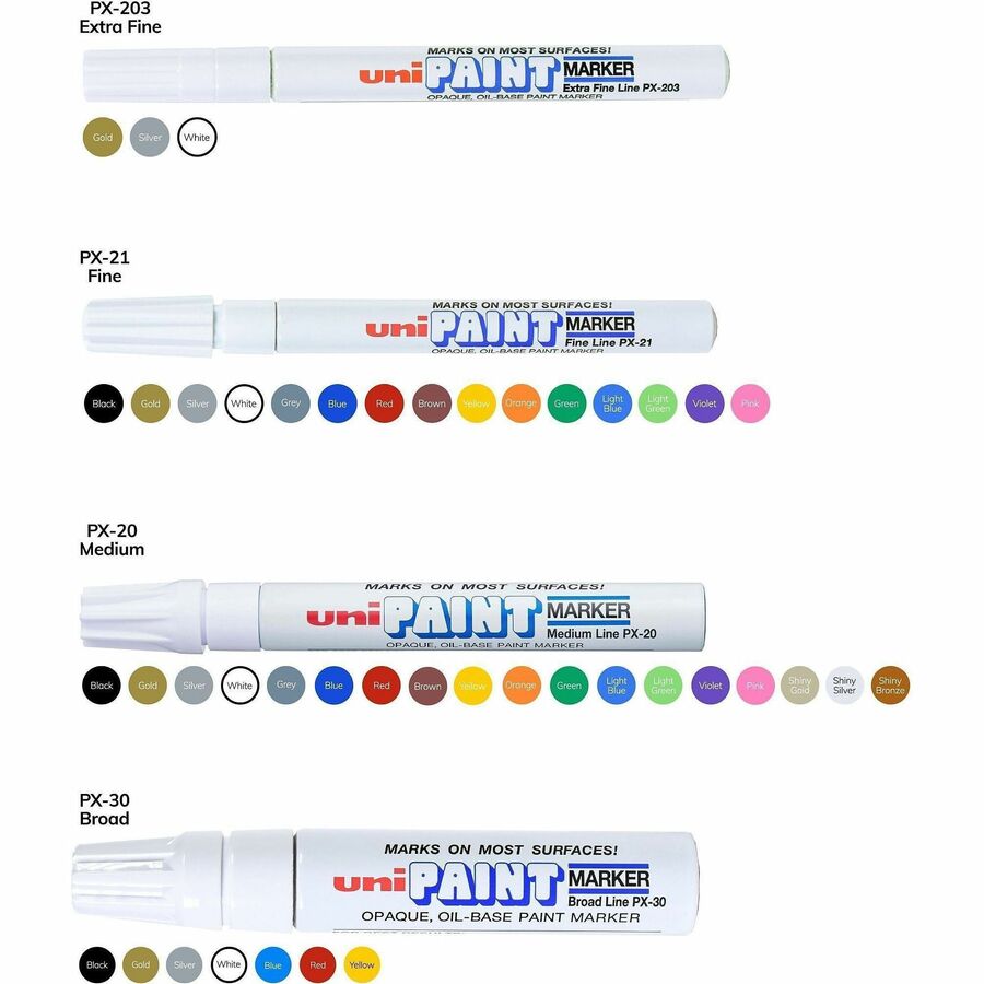Image of uniball® Marker, Oil-Based, Medium Point, Yellow Ink