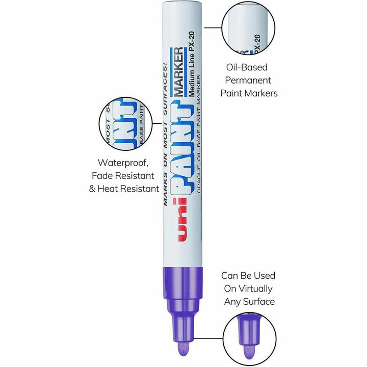 Image of uniball® Marker, Oil-Based, Medium Point, Violet