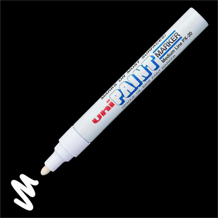 Image of uniball® Marker, Oil-Based, Medium Point, White Ink