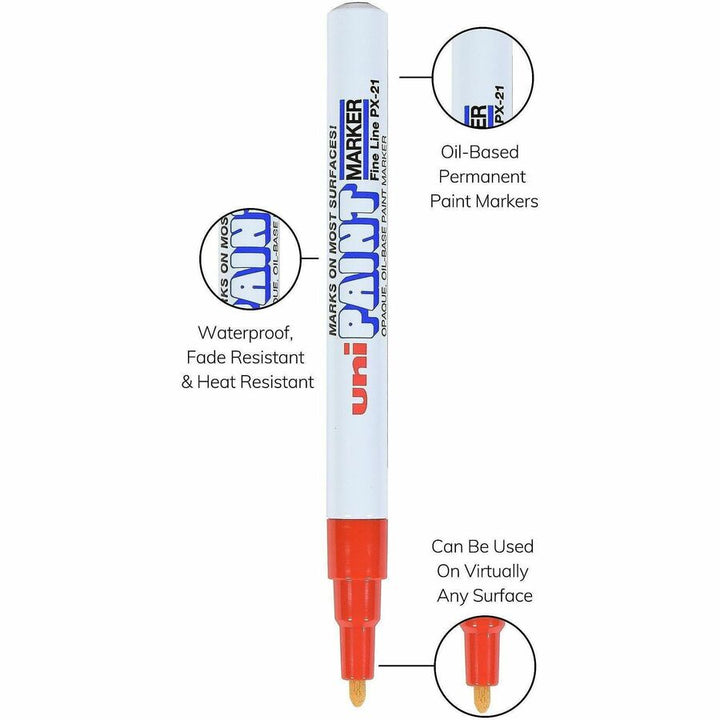 Image of uniball® Marker, Paint, Oil-Based, Fine Point, Red