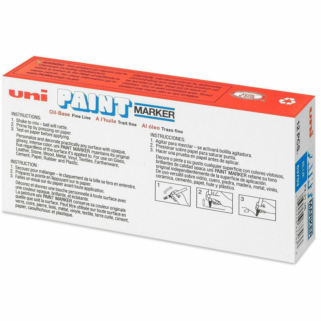 Image of uniball® Marker, Paint, Oil-Based, Fine Point, Blue