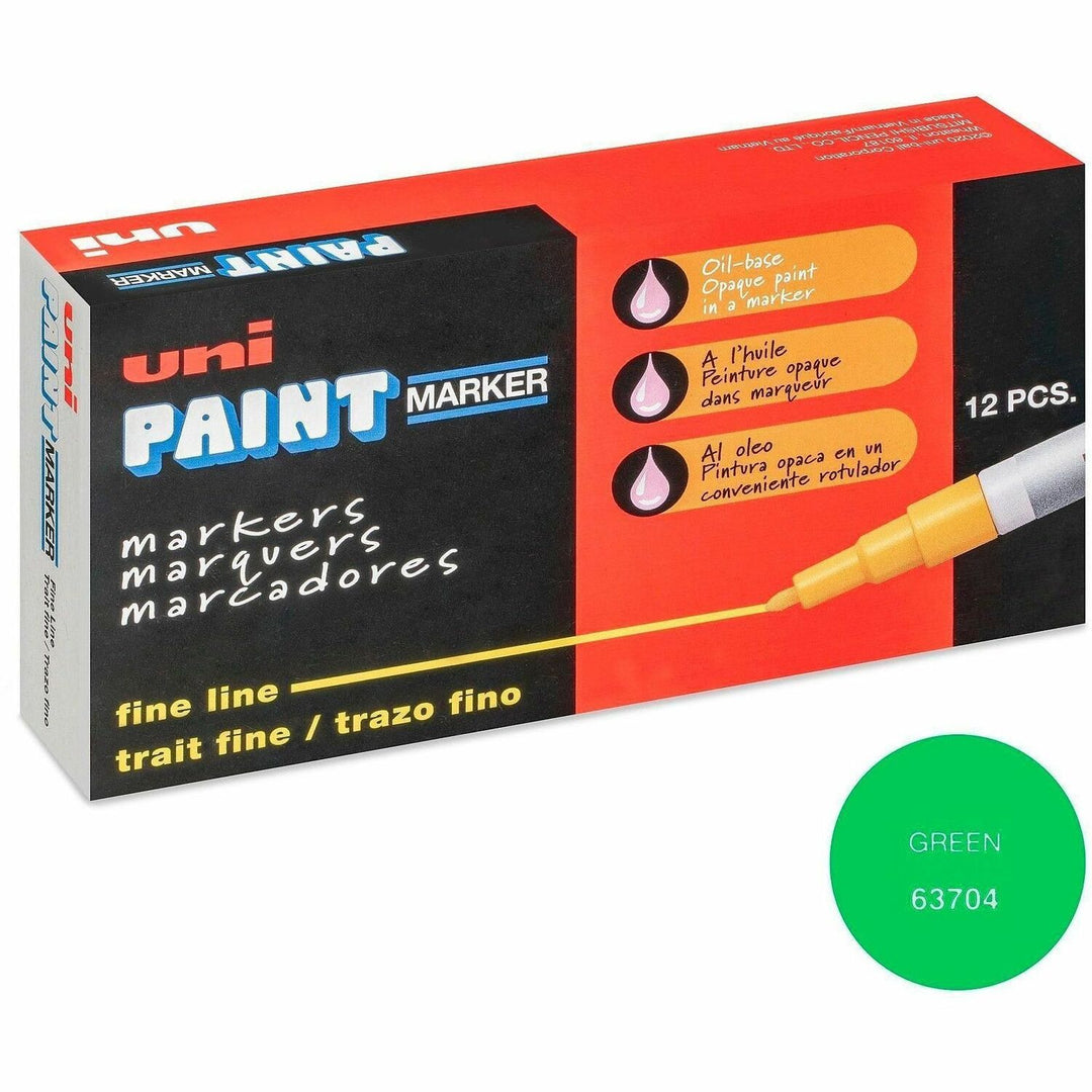 Image of uniball® Marker, Paint, Oil-Based, Fine Point, Green