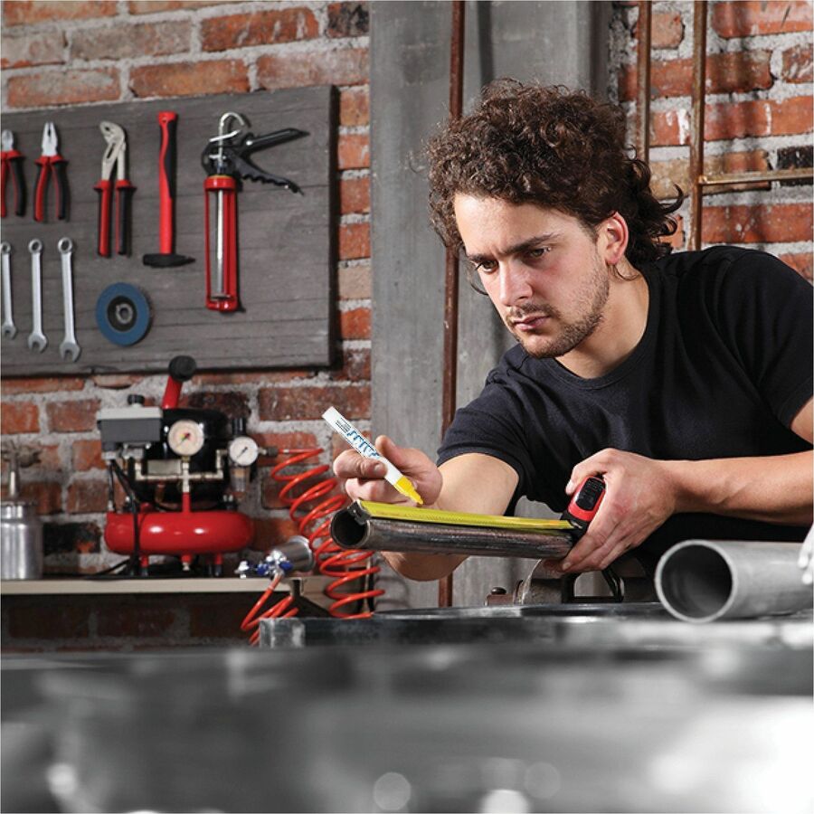 Image of uniball® Marker, Paint, Oil-Based, Fine Point, Yellow Ink