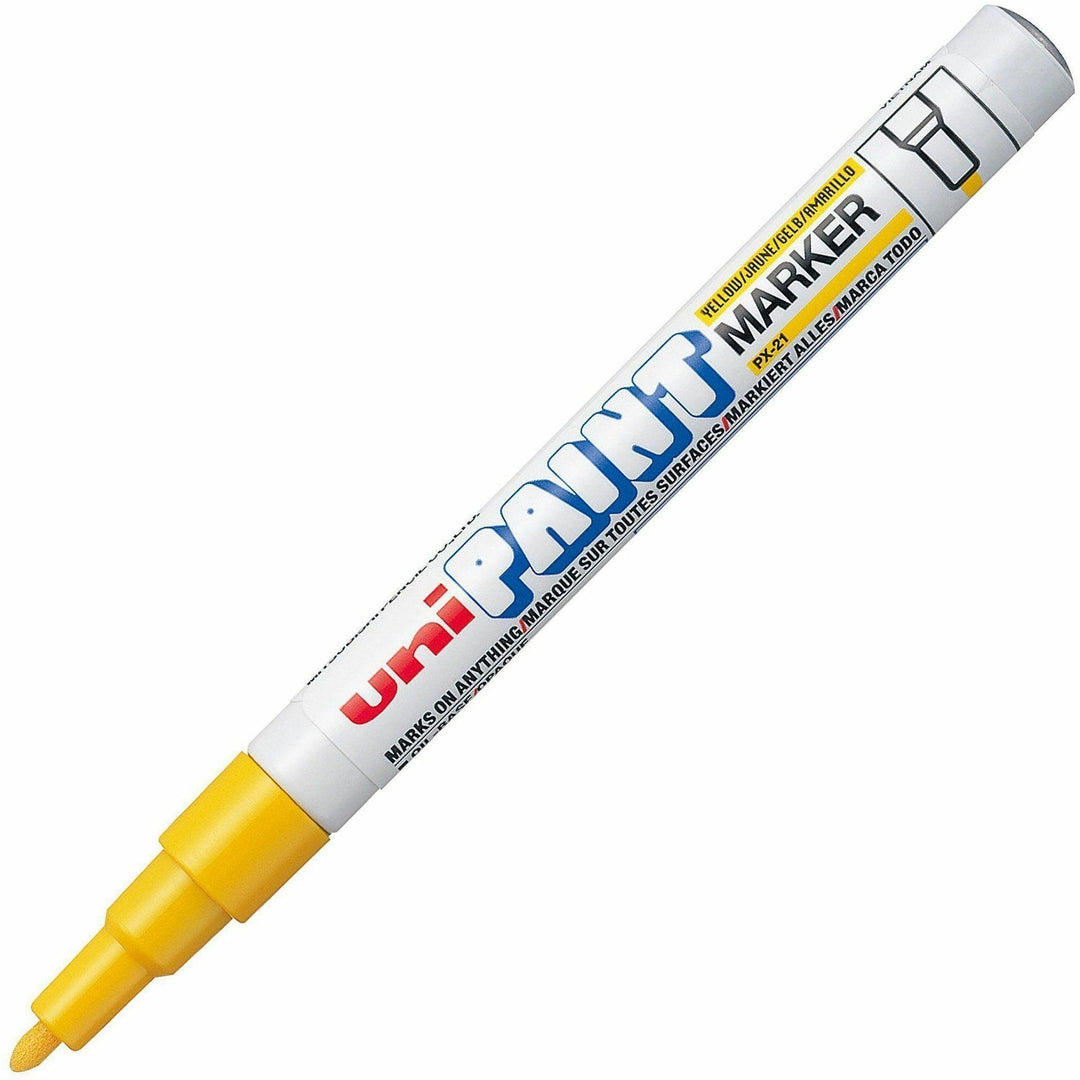 Image of uniball® Marker, Paint, Oil-Based, Fine Point, Yellow Ink