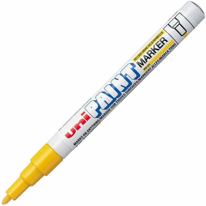 Image of uniball® Marker, Paint, Oil-Based, Fine Point, Yellow Ink