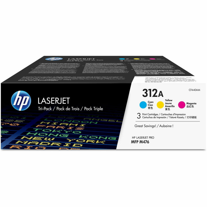 Image of HP 312A Toner Cartridge Tri-pack, 27000 Pages, 1 Carton