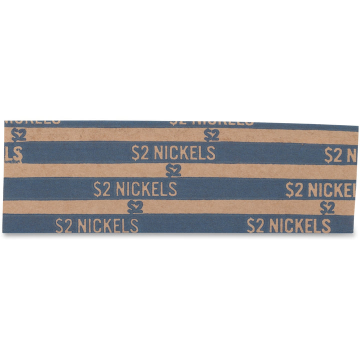 Image of PAP-R 30005 Flat Coin Wrappers, Total $2.00 in 40 Coins of 5? Denomination, Heavy Duty, Paper, Kraft, Blue, 1000 / Box