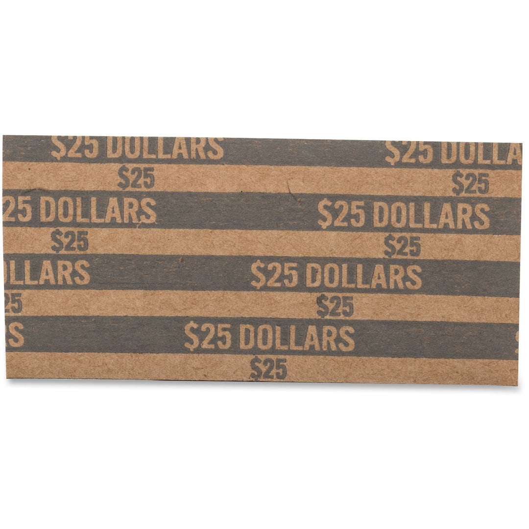 Image of PAP-R 30100 Flat Coin Wrappers, Total $25 in 25 Coins of $1 Denomination, Heavy Duty, Paper, Dark Gray, 1000 / Box
