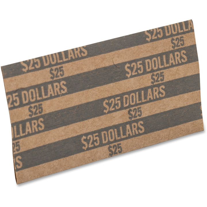 Image of PAP-R 30100 Flat Coin Wrappers, Total $25 in 25 Coins of $1 Denomination, Heavy Duty, Paper, Dark Gray, 1000 / Box